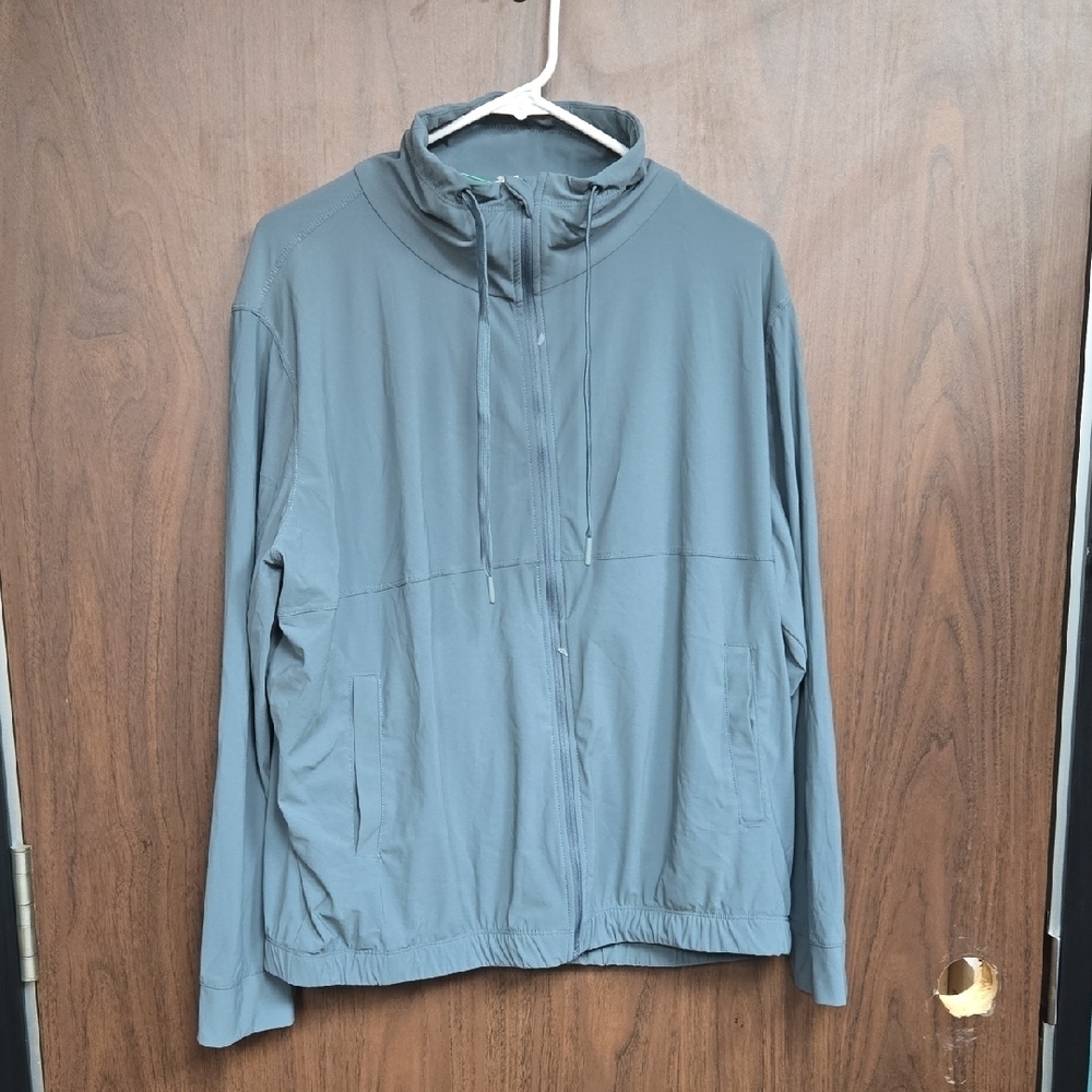 Kirkland Signature Size XL Blue Grey Full Zip Lightweight Active Jacket